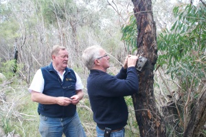John and Simon setting cameras in the hope of capturing images of the big cat